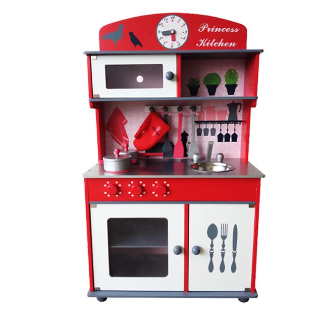 The Children′s Favorite Red Birdie Wooden Kitchen Toy Play House